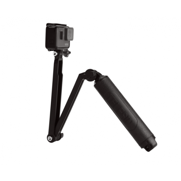Selfie Stick Waterproof Telesin Pentru Camere Video Sport, Rotire 180 Grade, Pliabil, 60cm, Negru