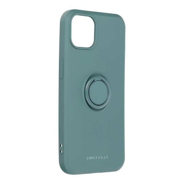 Husa Spate Roar Amber Compatibila Cu iPhone 13 Pro Max, Inel Metalic Pe Spate, Verde itelmobile.ro imagine noua 2022