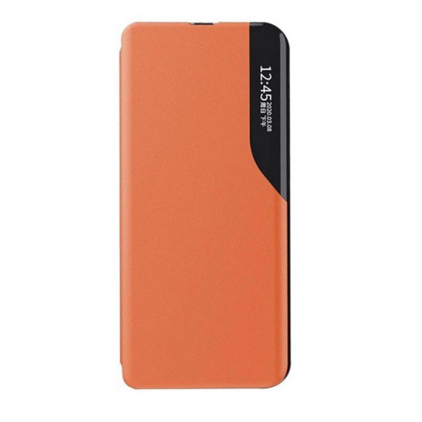 Husa Tip Carte Upzz Eco Book Compatibila Cu Samsung Galaxy S22, Piele Ecologica, Orange