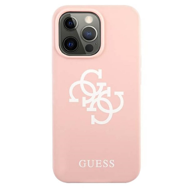 Husa Premium Guess iPhone 13 Pro Max, Colectia Silicone 4G Logo, Roz – 024345 Guess imagine noua 2022