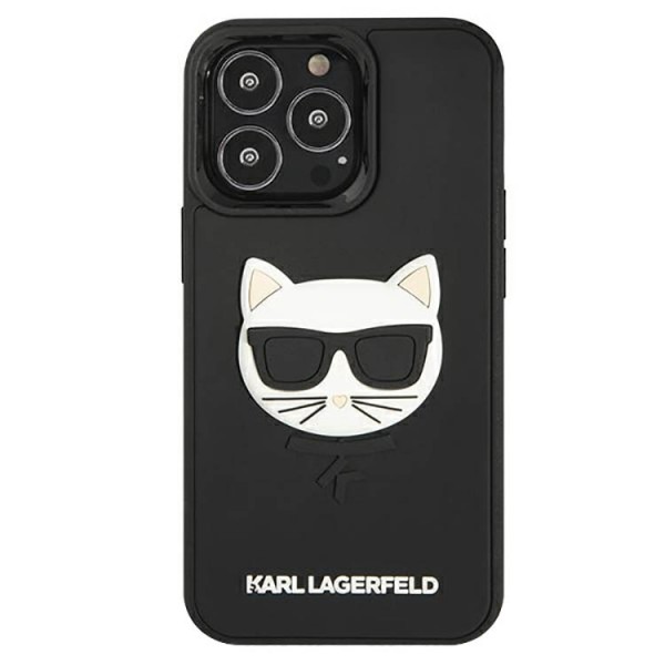 Husa Karl Lagerfeld Compatibila Cu Iphone 13 Pro, 3D Rubber Choupette, Negru - 028152