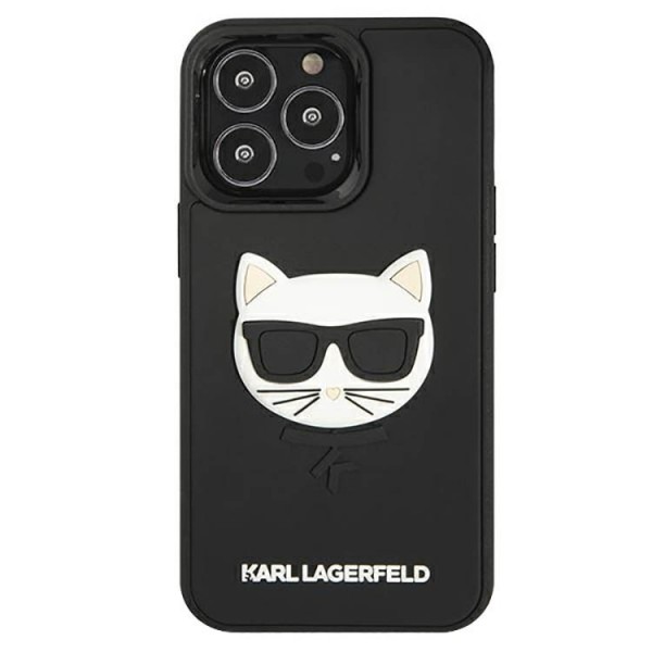 Husa Karl Lagerfeld Compatibila Cu Iphone 13 Pro Max, 3D Rubber Choupette, Negru - 028169