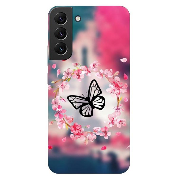 Husa Silicon Soft Upzz Print, Compatibila Cu Samsung Galaxy S22, Butterfly itelmobile.ro imagine noua 2022