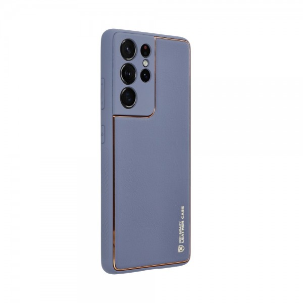 Husa Spate Cu Protectie La Camera, Forcell Leather, Compatibila Cu Samsung Galaxy A53 5G, Piele Ecologica, Albastru