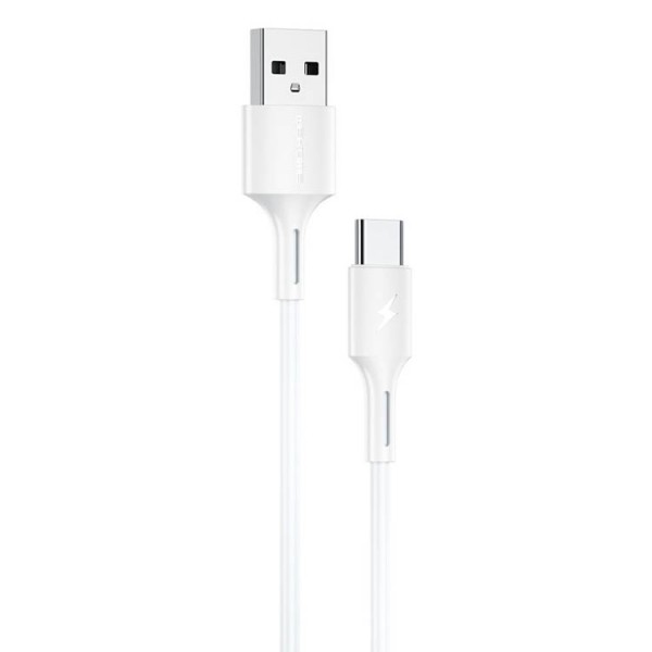 Cablu Date Incarcare Wk Design seria YouPin, USB - USB-C, Lungime 1m, (WDC136a) Alb, - 6277