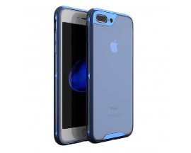 Husa Spate iPaky Hybrid Top iPhone 8 Plus Albastru Transparent