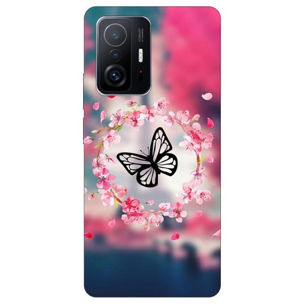 Husa Silicon Soft Upzz Print, Compatibila Cu Xiaomi 11T/11T Pro, Butterfly itelmobile.ro imagine noua 2022