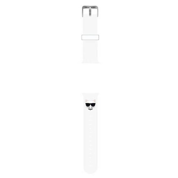 Curea Karl Lagerfeld Silicone Choupette Heads, Compatibila Cu Apple Watch 42/44/45mm, Alb – 33705