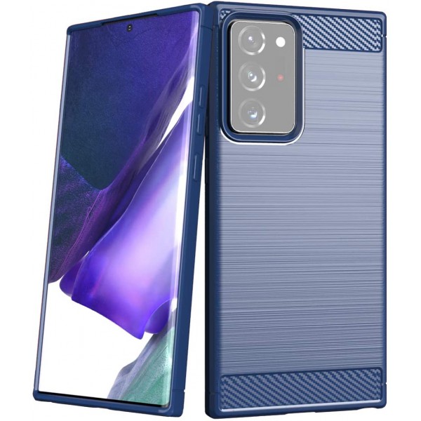Husa Spate UPzz Carbon Pro Compatibila Cu Samsung Galaxy Note 20 Ultra, Albastru itelmobile.ro imagine noua 2022