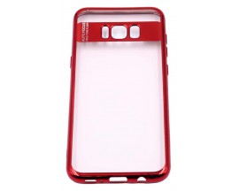 Husa Spate Silicon ElectroPlated Auto Focus Slim Samsung S8 Plus G955F Red