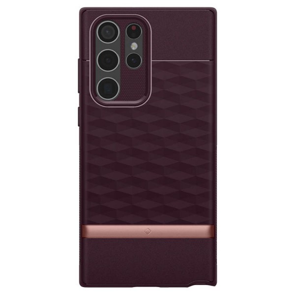 Husa Spate Spigen Caseology Parallax, Compatibila Cu Samsung Galaxy S22 Ultra, Burgundy itelmobile.ro imagine noua 2022