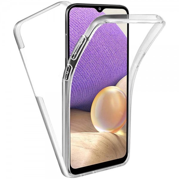 Husa 360 Grade Full Cover Upzz Case Policarbonat Spate Si Silicon Pe Ecran Compatibila Cu Samsung Galaxy A22 5G Transparenta image14