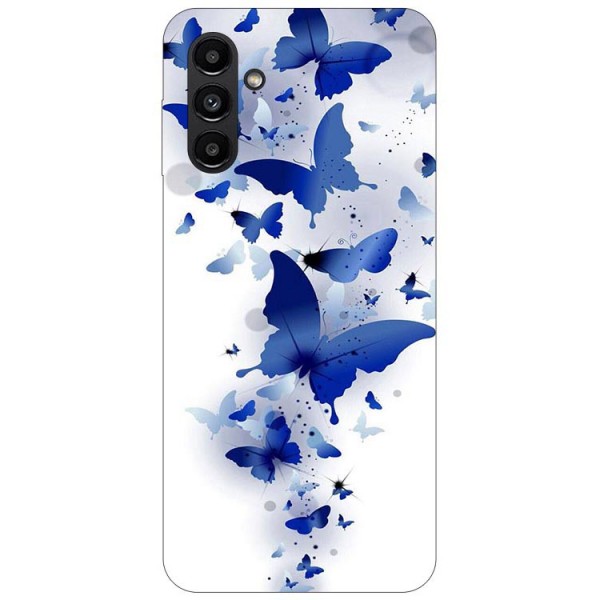 Husa Silicon Soft Upzz Print, Compatibila Cu Samsung Galaxy A13 5G, Blue Butterflies itelmobile.ro imagine noua 2022
