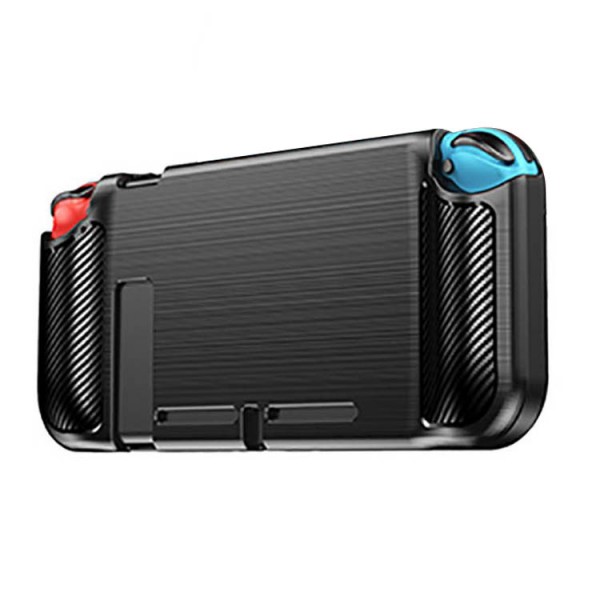 Husa Silicon Carbon Pro UPzz, Compatibila Cu Nintendo Switch, Negru