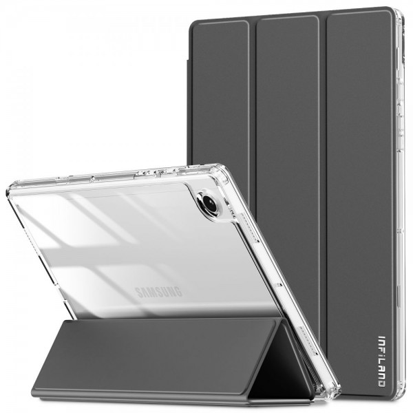 Husa Tableta Infiland Rugged Crystal Compatibila Cu Samsung Galaxy Tab A8 10.5″ Model X200 / X205, Gri 10.5 imagine noua 2022
