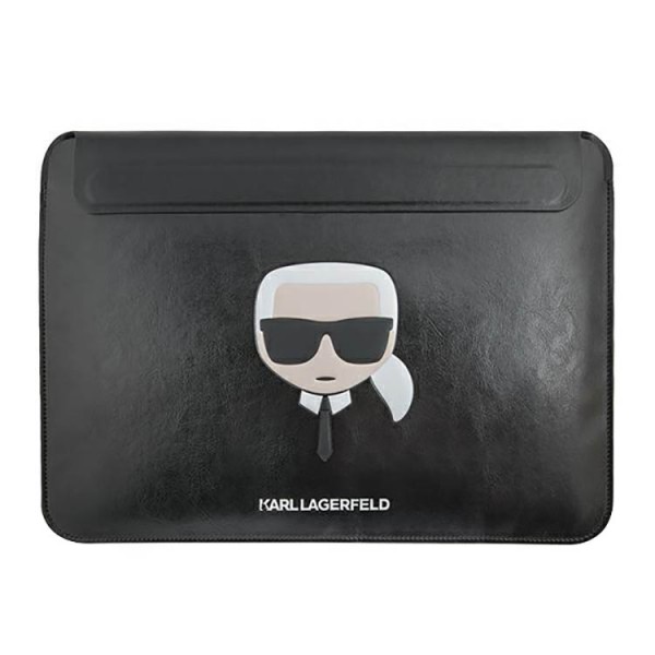 Husa Premium Karl Lagerfeld Sleeve Ikonik Karl Head, Compatibila Cu Laptop / Macbook 16 inch, Negru – 40192