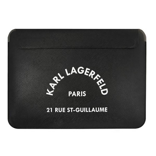 Husa Premium Karl Lagerfeld Sleeve Saffiano RSG, Compatibila Cu Laptop / Macbook 16 inch, Negru – 40239