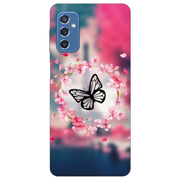 Husa Silicon Soft Upzz Print, Compatibila Cu Samsung Galaxy M52 5G, Butterfly itelmobile.ro imagine noua 2022
