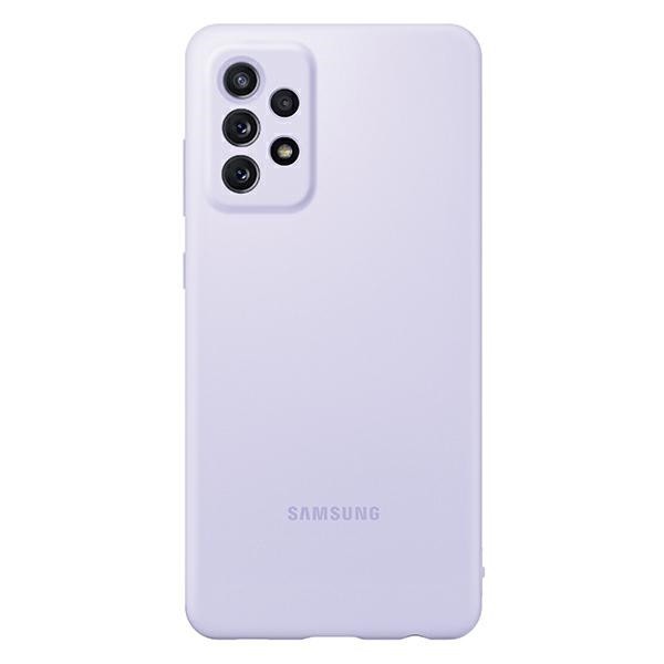 Husa Spate Samsung Silicone Compatibila Cu Samsung Galaxy A72, Invelis Alcantara La Interior, Violet