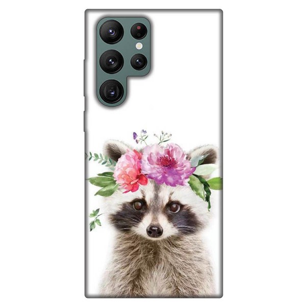 Husa Silicon Soft Upzz Print, Compatibila Cu Samsung Galaxy S22 Ultra, Cute Raccoon itelmobile.ro imagine noua 2022