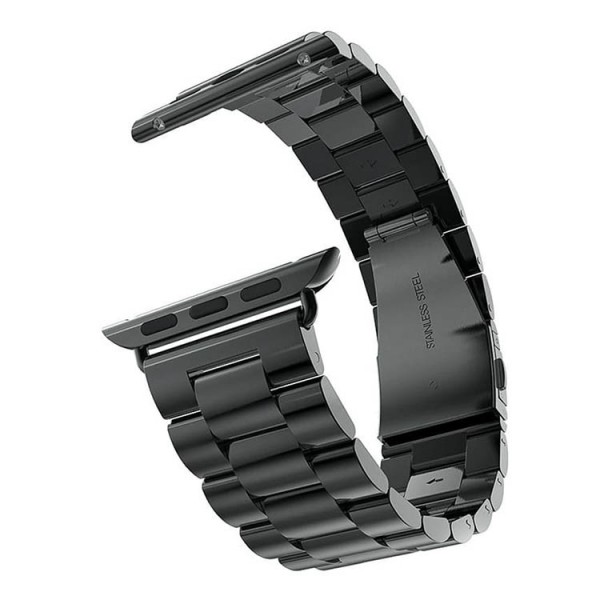 Curea UPzz Watchband W036, Compatibila Cu Apple Watch 1 / 2 / 3 / 4 / 5 / 6/ 7 / SE, 38mm / 40mm / 41mm, Metalic, Negru