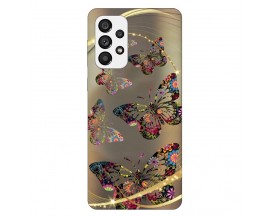 Husa Silicon Soft Upzz Print, Compatibila Cu Samsung Galaxy A13 4g, Golden Butterfly