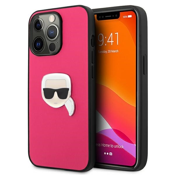 Husa Karl Lagerfeld Metal Head Karl Compatibila Cu iPhone 13 Pro Max, Roz itelmobile.ro imagine noua 2022
