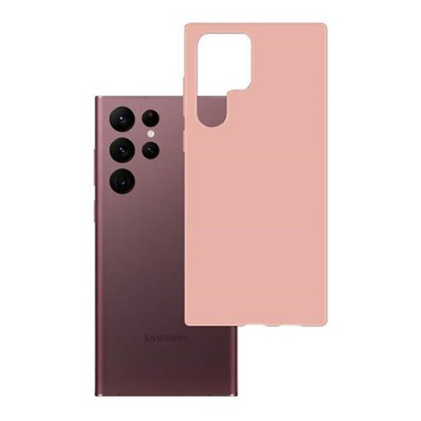 Husa Spate 3mk Matte Case, Compatibila Cu Samsung Galaxy S22 Ultra, Roz Matte, Silicon 3MK imagine noua 2022