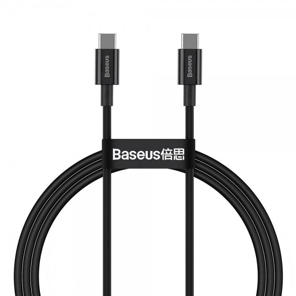 Cablu Date Incarcare Baseus Superior, Usb Type C La Usb C, Lungime 1m, Pd 100w, Negru - CATYS-B01 image
