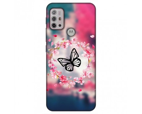 Husa Silicon Soft Upzz Print, Compatibila Cu Motorola Moto G30, Butterfly