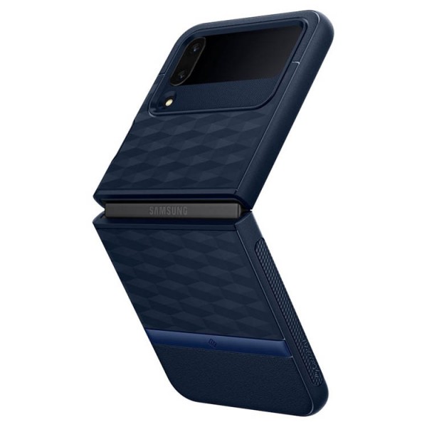Husa Spate Spigen Caseology Parallax, Compatibila Cu Samsung Galaxy Z Flip 4, Midnight Blue Blue imagine noua 2022