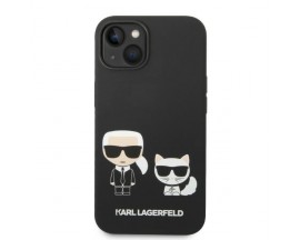 Husa Spate Karl Lagerfeld Compatibila Cu iPhone 14, Silicone Karl Choupette Magsafe, Negru - 9087524