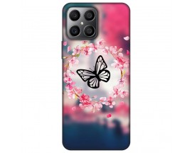 Husa Silicon Soft Upzz Print, Compatibila Cu Honor X8, Butterfly