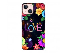 Husa Silicon Soft Upzz Print, Compatibila Cu iPhone 15 Plus, Floral Love