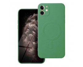 Husa Spate Upzz Magsafe Compatibila Cu iPhone 12 Mini, Microfibra La Interior, Verde