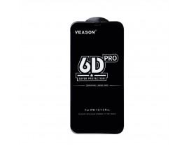 Folie Sticla Securizata 6d Upzz Veason Pro Compatibila Cu iPhone 12 Pro Max, Transparenta Cu Rama Neagra