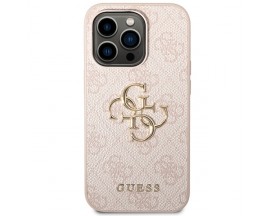 Husa Spate Guess Compatibila Cu iPhone 15 Pro, Colectia Big Metal Logo, Roz - 71605