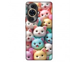 Husa Silicon Soft Upzz Print, Compatibila Cu Huawei Nova 11, Plush Cats