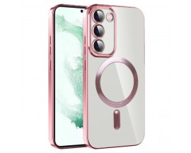 Husa Upzz Luxury Crystal MagSafe Protectie La Camere, Compatibila Cu Samsung Galaxy S23 Plus - Pink