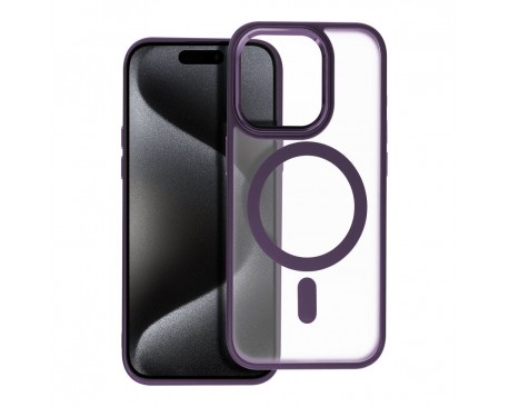 Husa Spate Upzz Matte Mag Compatibila Cu iPhone 15 Pro, Tehnologie MagSafe, Purple