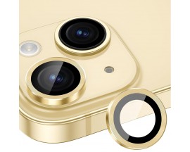 Set Folie Sticla Camera Individuala Lito S+ Compatibila Cu iPhone 15   / 15 Plus, Yellow