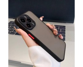 Husa Upzz ProShock Compatibila Cu iPhone 13 Pro, Protectie La Camera, Rama Neagra