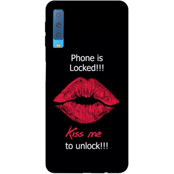 Husa Silicon Soft Upzz Print Samsung Galaxy A7 2018 Model Kiss