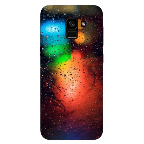 Husa Silicon Soft Upzz Print Samsung Galaxy A8 2018 Model Multicolor