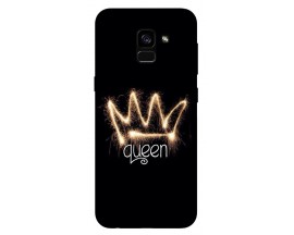 Husa Silicon Soft Upzz Print Samsung Galaxy A8 2018 Model Queen