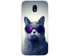 Husa Silicon Soft Upzz Print Compatibila Cu Samsung Galaxy J7 2017 Model Cool Cat