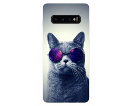 Husa Silicon Soft Upzz Print Samsung Galaxy S10 Model Cool Cat