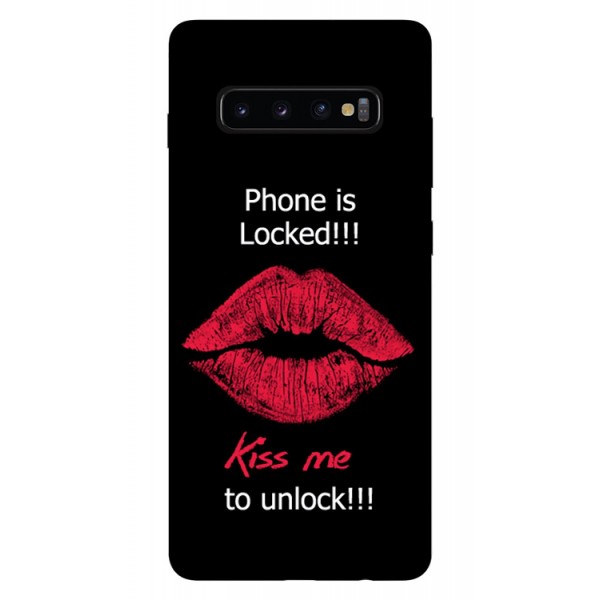 Husa Silicon Soft Upzz Print Samsung Galaxy S10 Plus Model Kiss