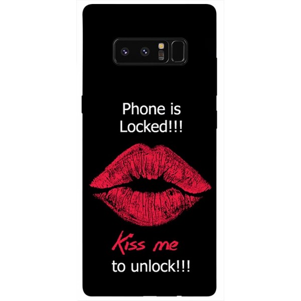 Husa Silicon Soft Upzz Print Samsung Galaxy Note 8 Model Kiss