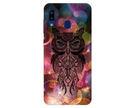 Husa Silicon Soft Upzz Print Samsung Galaxy A20 Model Sparkle Owl